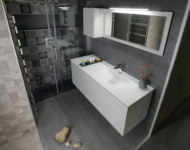 TREOS lustro w ramie 1100x500mm dąb Polar
