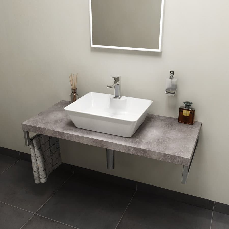 AVICE blat 90x50cm z laminatu HPL, Cementowy