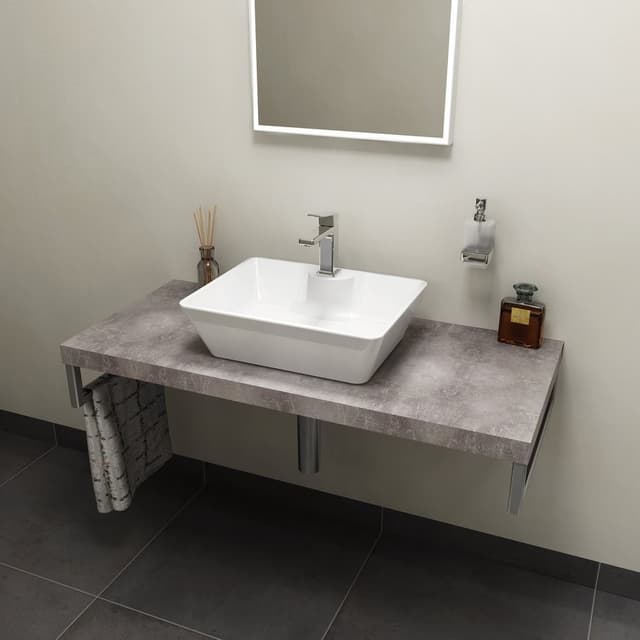 AVICE blat 90x50cm z laminatu HPL, Cementowy