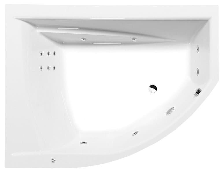 TANDEM L HYDRO wanna z hydromasażem 170x130 cm