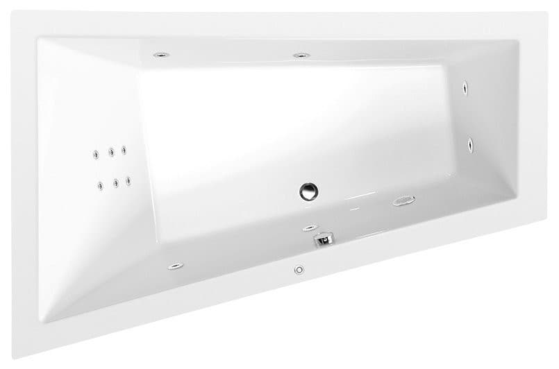 TRIANGL L HYDRO wanna z hydromasażem 180x120cm biała