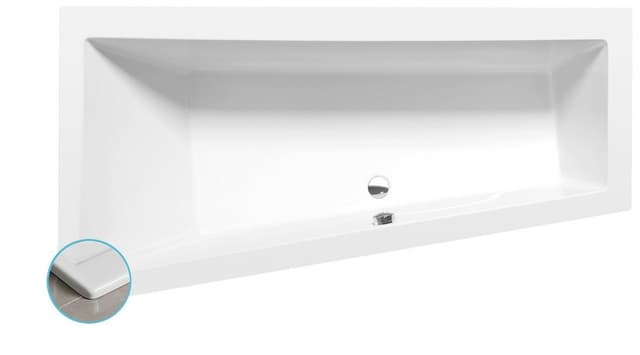 ANDRA L SLIM wanna asymetryczna 180x90 cm, akryl