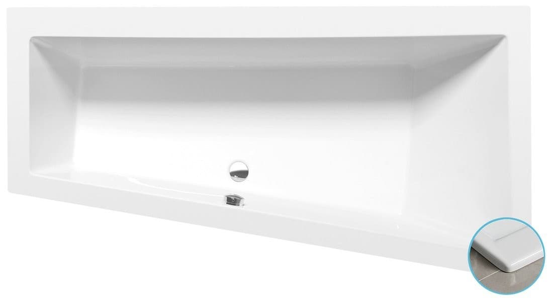 ANDRA R SLIM wanna asymetryczna 180x90 cm akryl