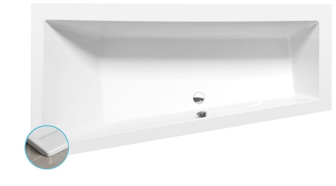 ANDRA L SLIM wanna asymetryczna 170x90 cm, akryl