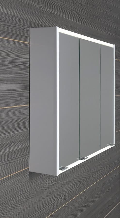 BATU szafka z lustrem 80x71 cm z oświetleniem LED , biała