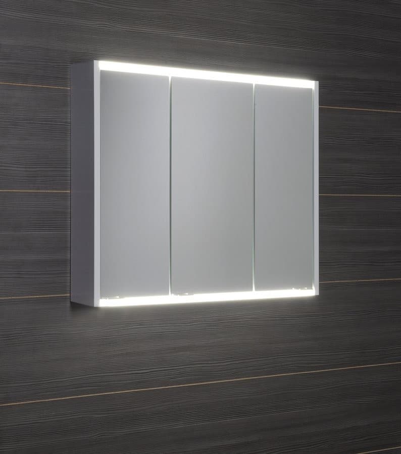 BATU szafka z lustrem 80x71 cm z oświetleniem LED , biała