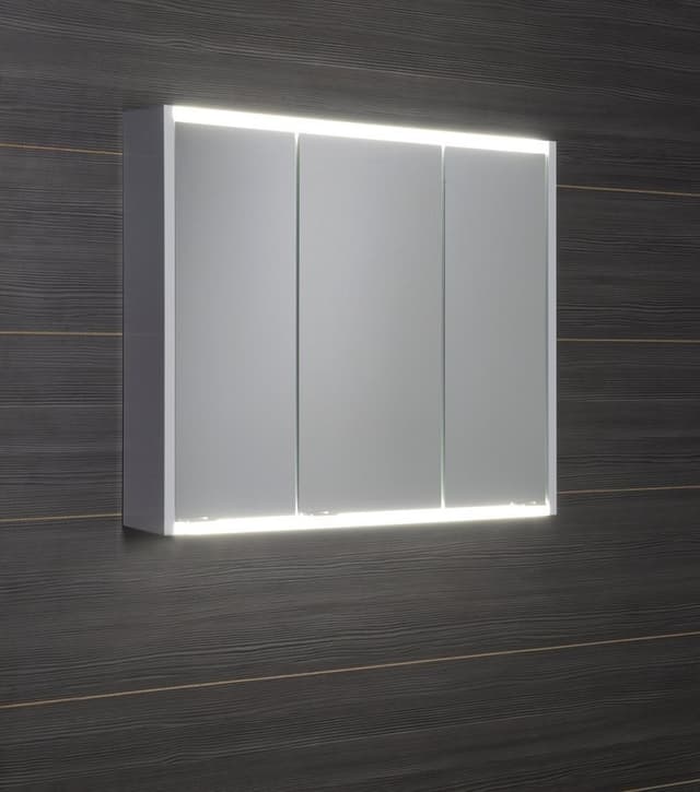 BATU szafka z lustrem 80x71 cm z oświetleniem LED , biała