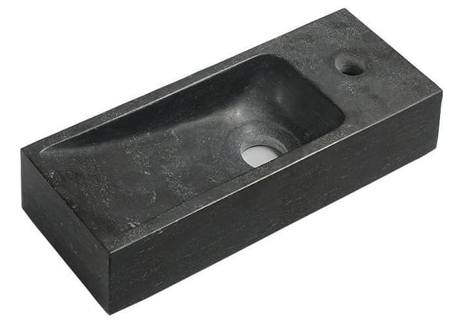 BLOK umywalka kamienna 38x14cm, matowy antracyt