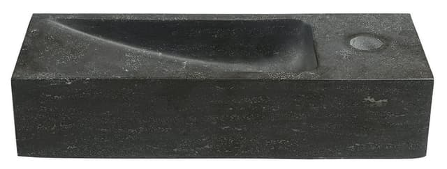 BLOK umywalka kamienna 38x14cm, matowy antracyt