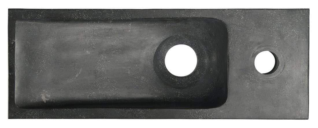 BLOK umywalka kamienna 38x14cm, matowy antracyt