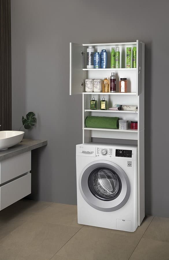 SIMPLEX ECO szafka nad pralkę 63x25x190cm biały