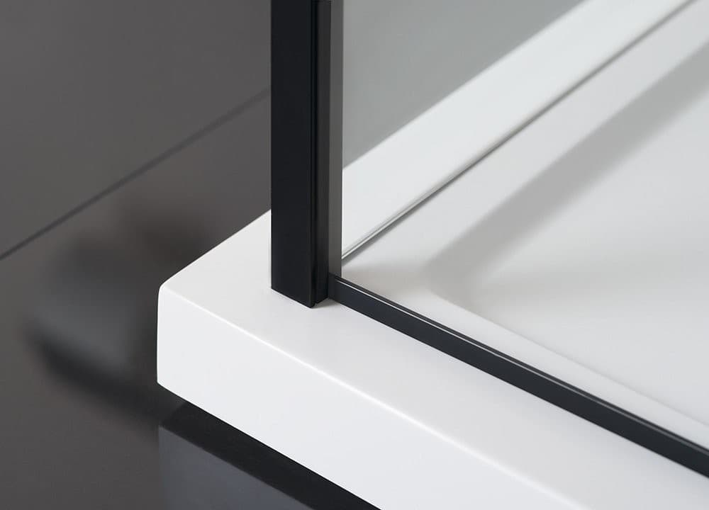 ZOOM LINE BLACK kabina prysznicowa 140x80 cm uniwersalna