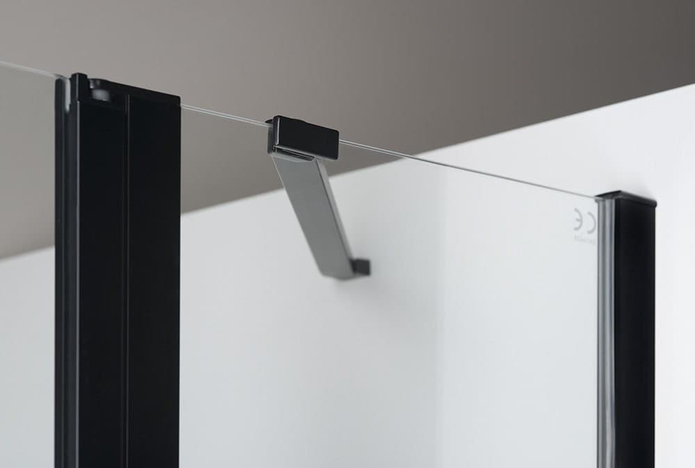 ZOOM LINE BLACK kabina prysznicowa 140x80 cm uniwersalna