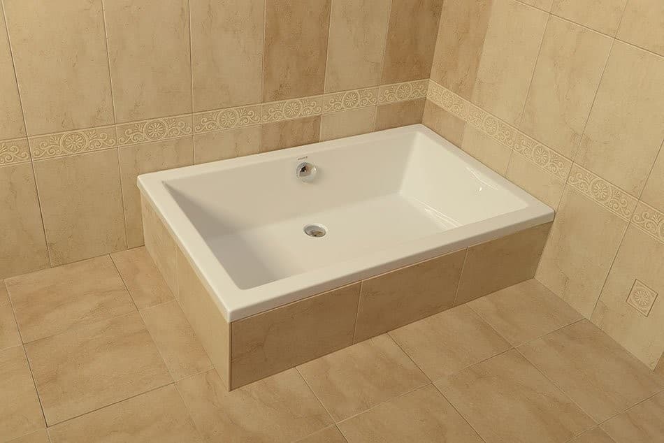 Brodzik głęboki DEEP 100x75 cm, biały - POLYSAN