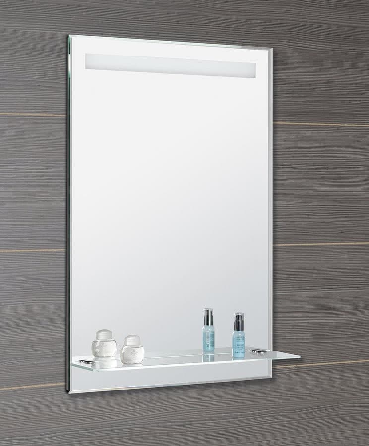 Lustro LED 60x80 cm z półką i wyłącznikiem
