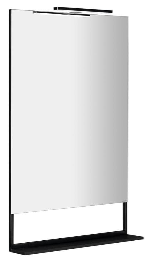 ERUPTA lustro LED z półką 60x95cm czarny mat