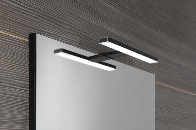 ERUPTA lustro LED z półką 60x95cm czarny mat