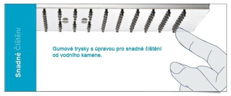 Deszczownia obrotowa Ø 200mm ABS czarny mat z funkcją AntiCalc