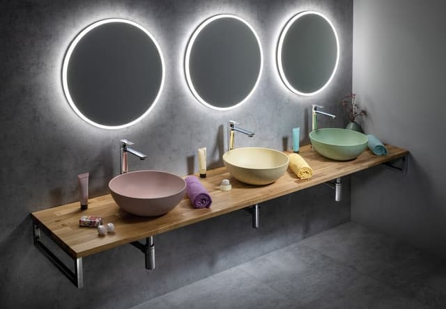 VISO lustro okrągłe LED, 60 cm z ochroną antykorozyjną