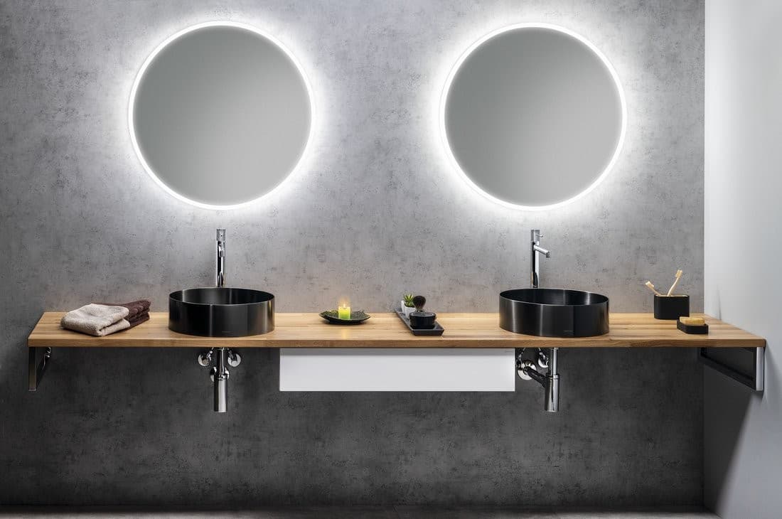 VISO okrągłe lustro LED 80cm z ochroną antykorozyjną