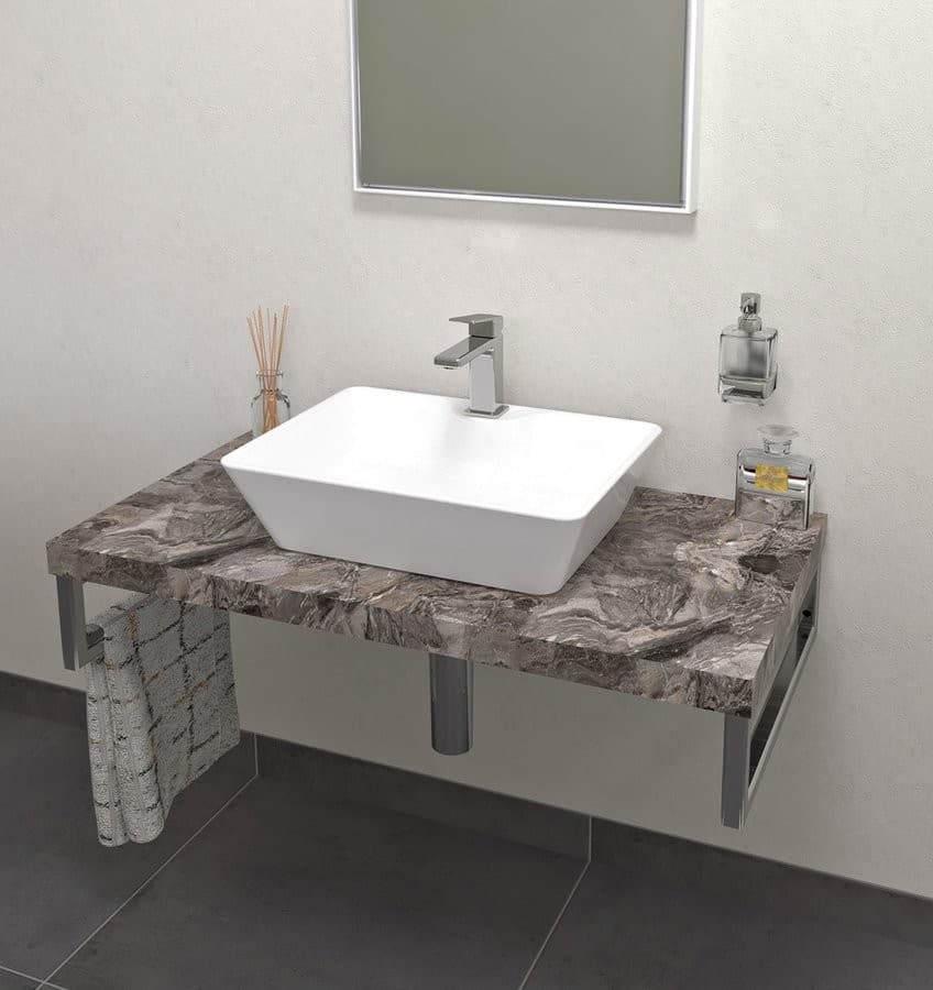 AVICE blat kamienny 70x50 cm, szary, laminat HPL