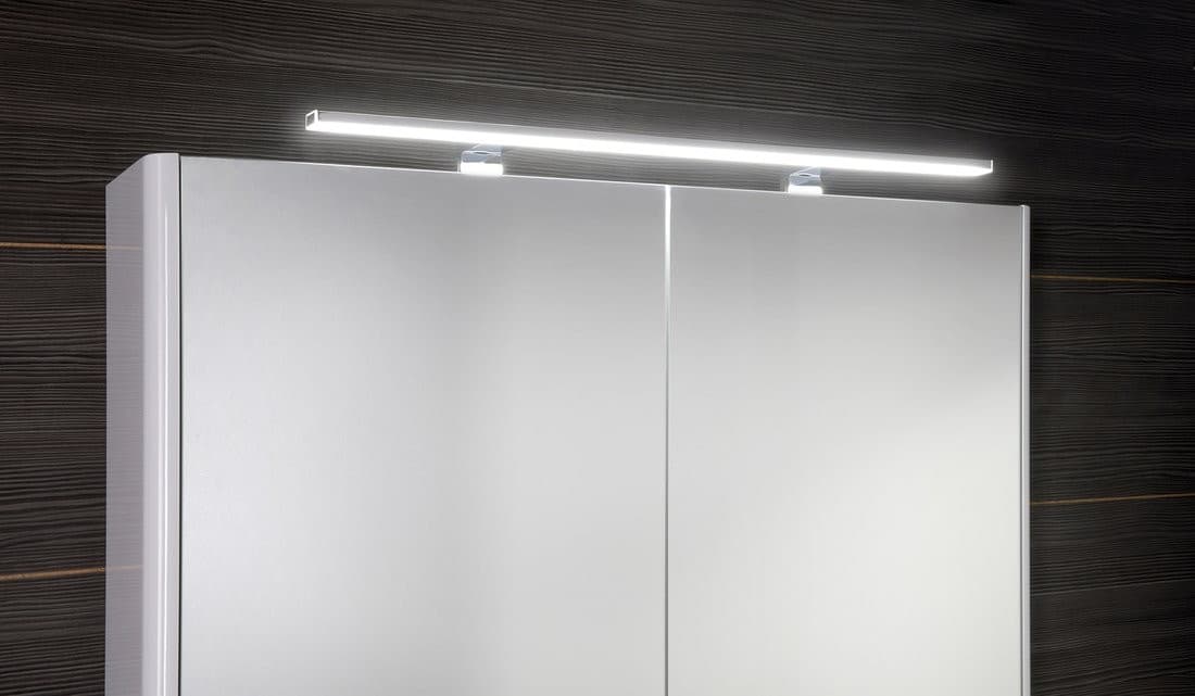 LUCIE szafka z lustrem LED, biała, 106x70x17cm