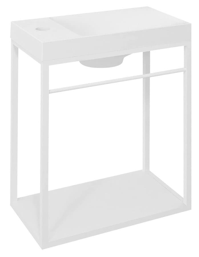CREST wspornik pod umywalkę z półką, biały mat 39,5x45x21,7cm