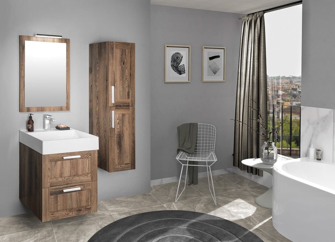 NIROX lustro w ramie 600x800 mm dąb Collingwood