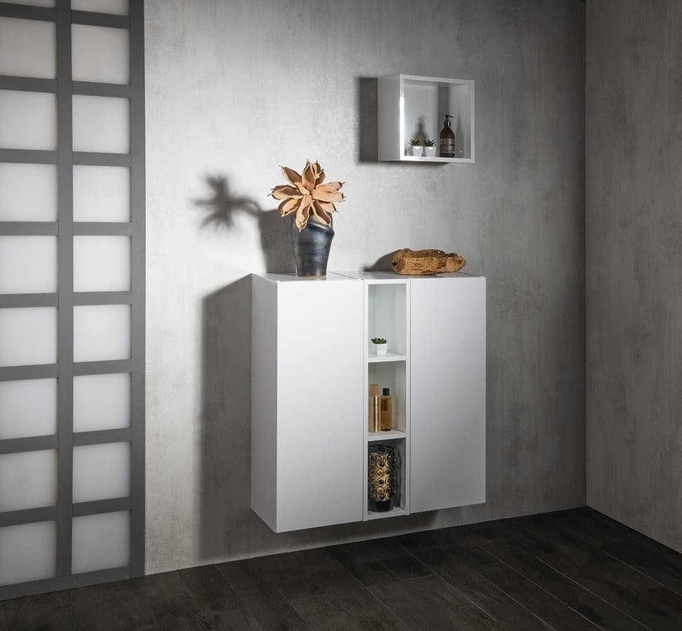 ESPACE szafka otwarta z półkami 20x94x22 cm, wiąz Bardini