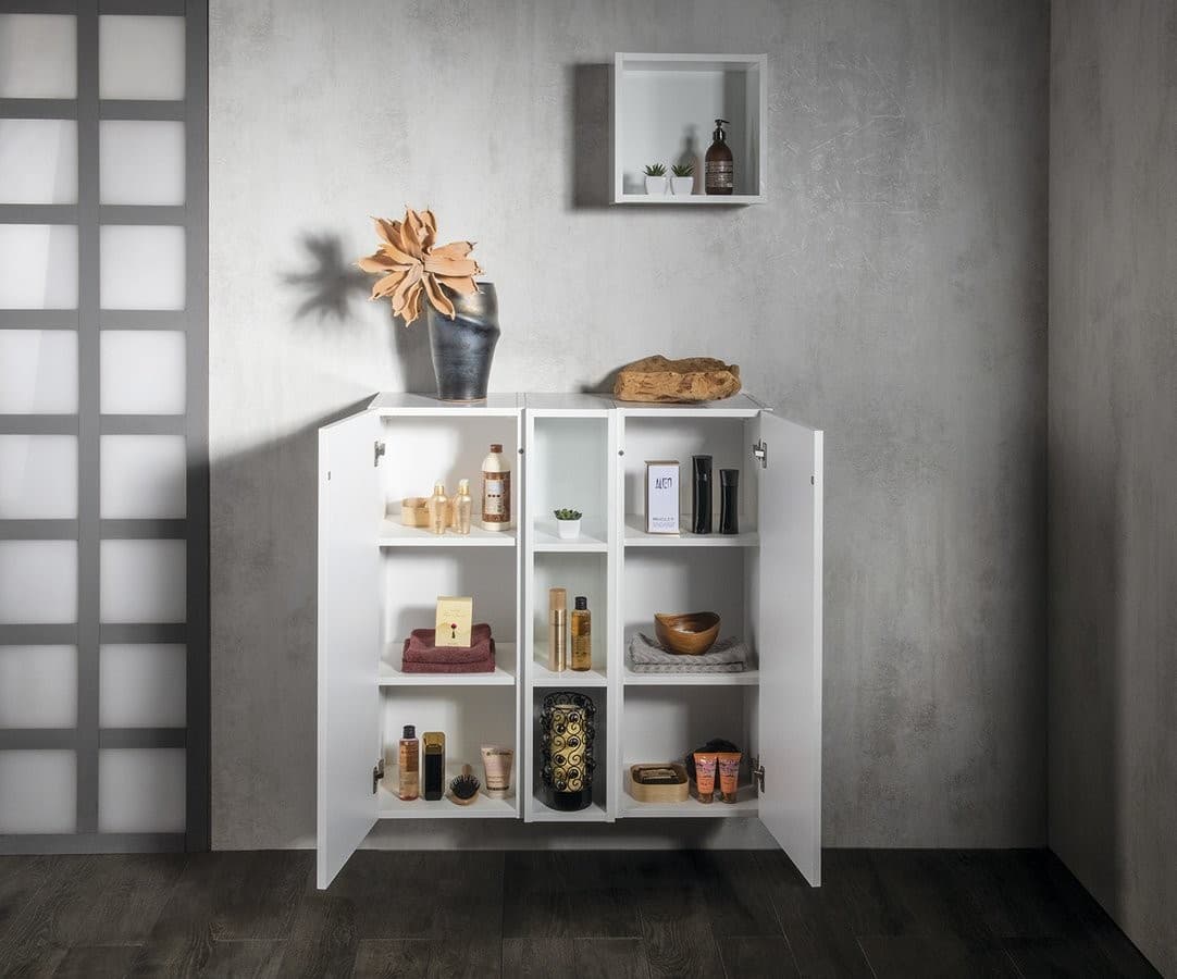 ESPACE szafka 35x94x32cm, 1 drzwiczki dąb srebrny