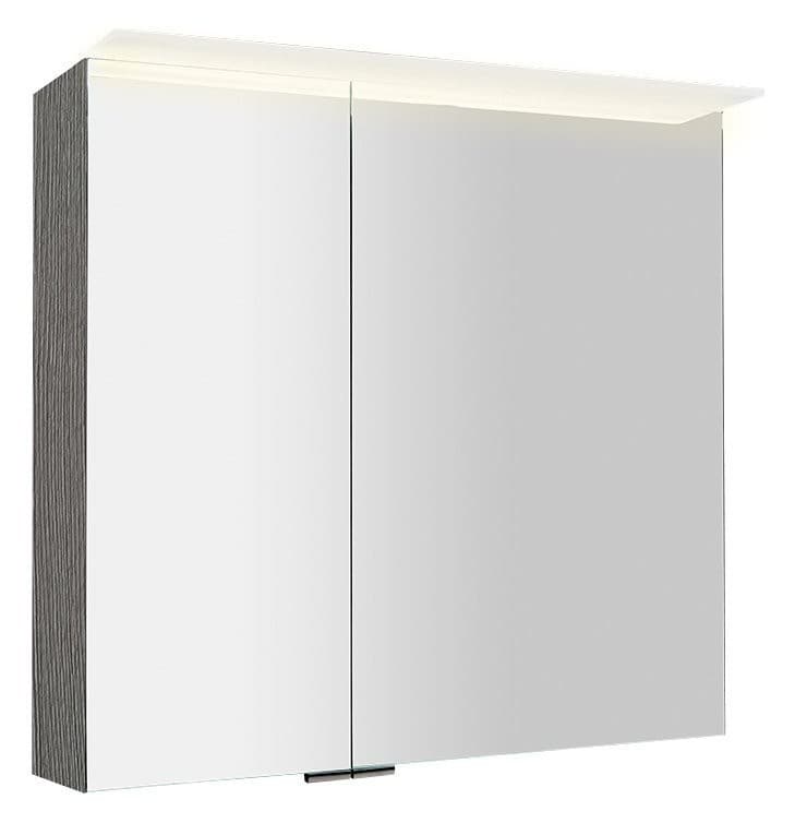 LINEX szafka z lustrem LED 80x70cm dąb srebrny