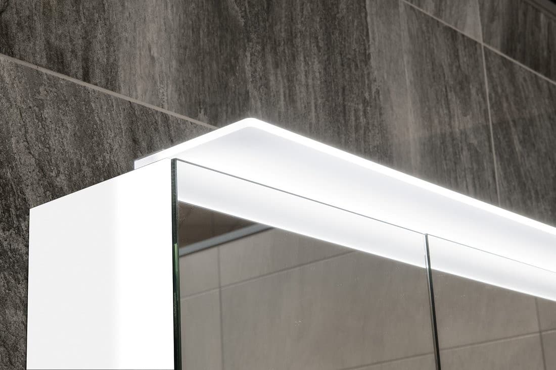 LINEX szafka z lustrem LED 80x70cm dąb srebrny