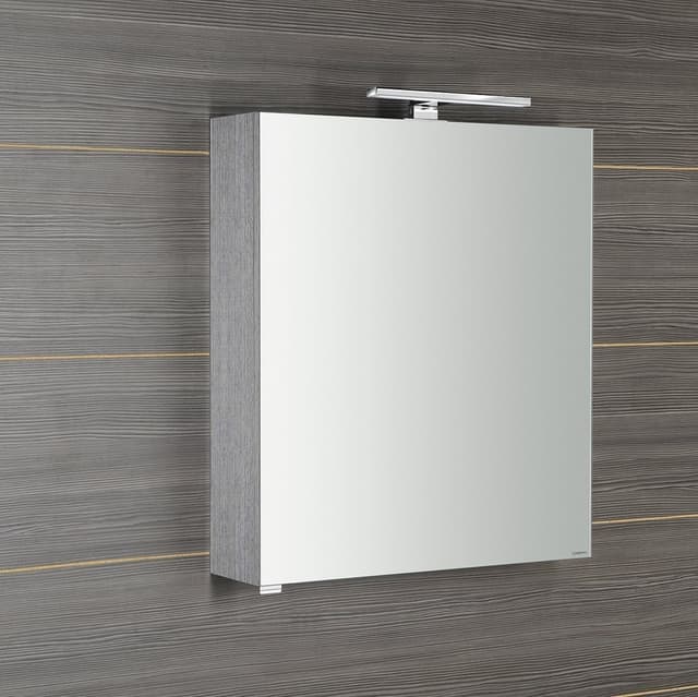RIWA szafka lustrzana z oświetleniem LED 60x70 cm dąb srebrny