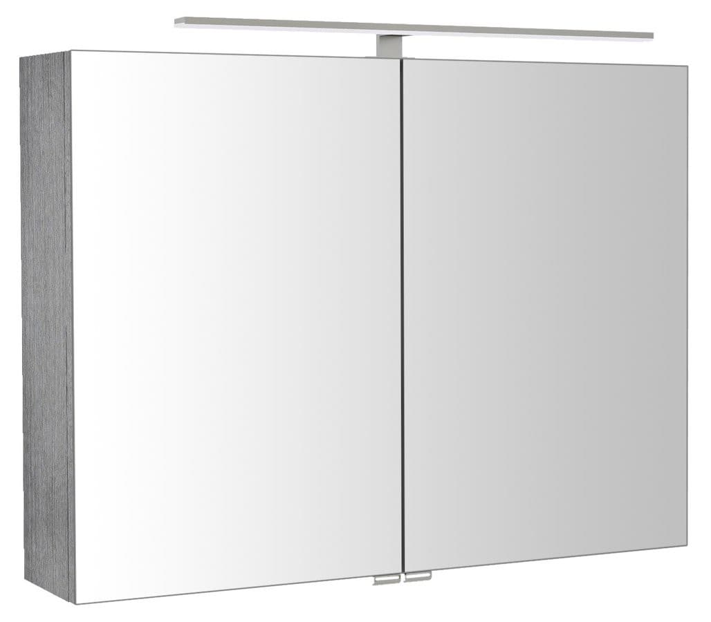 RIWA szafka lustrzana z oświetleniem LED 81x70 cm dąb srebrny