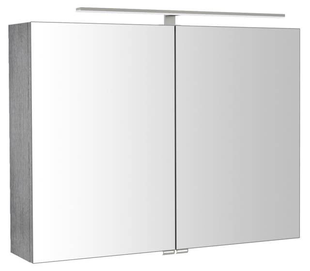 RIWA szafka lustrzana z oświetleniem LED 81x70 cm dąb srebrny