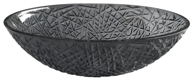 PURUS grawerowana szklana umywalka nablatowa 50x36 cm