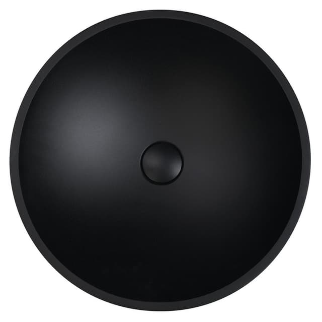 TELICA szklana umywalka nablatowa 42 cm czarny mat
