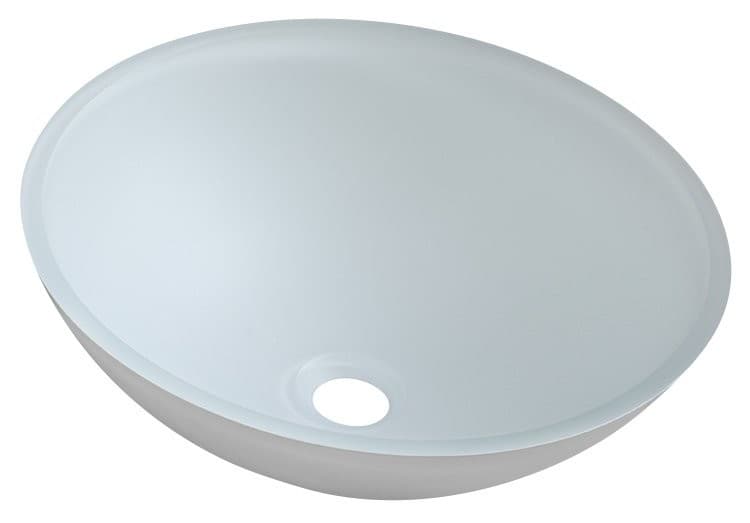 TELICA umywalka nablatowa szklana Ø 42 cm matowa