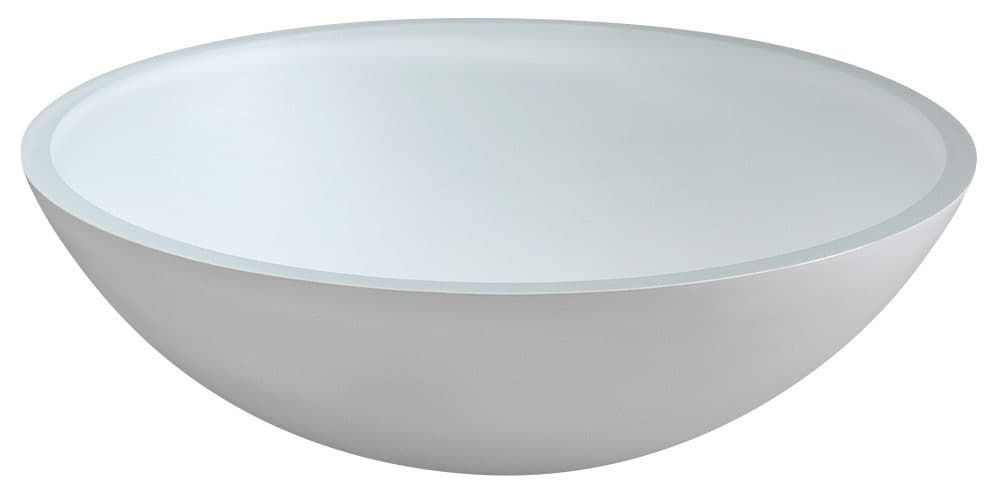 TELICA umywalka nablatowa szklana Ø 42 cm matowa