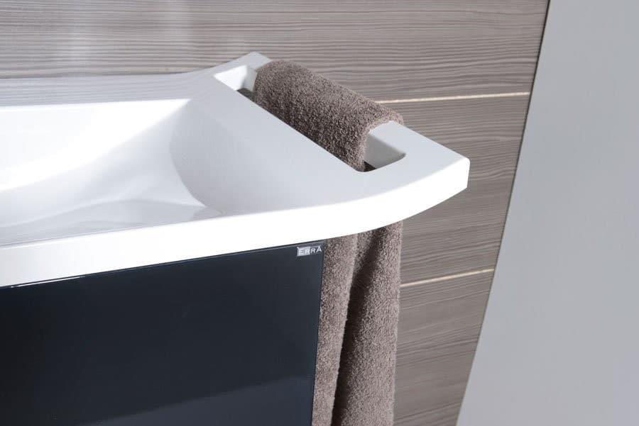 ZEUS szafka umywalkowa z syfonem 60x26x45cm czarna/titan alu