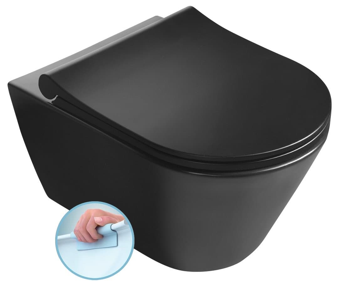 AVVA WC wiszące Rimless 35,5x53cm matowe