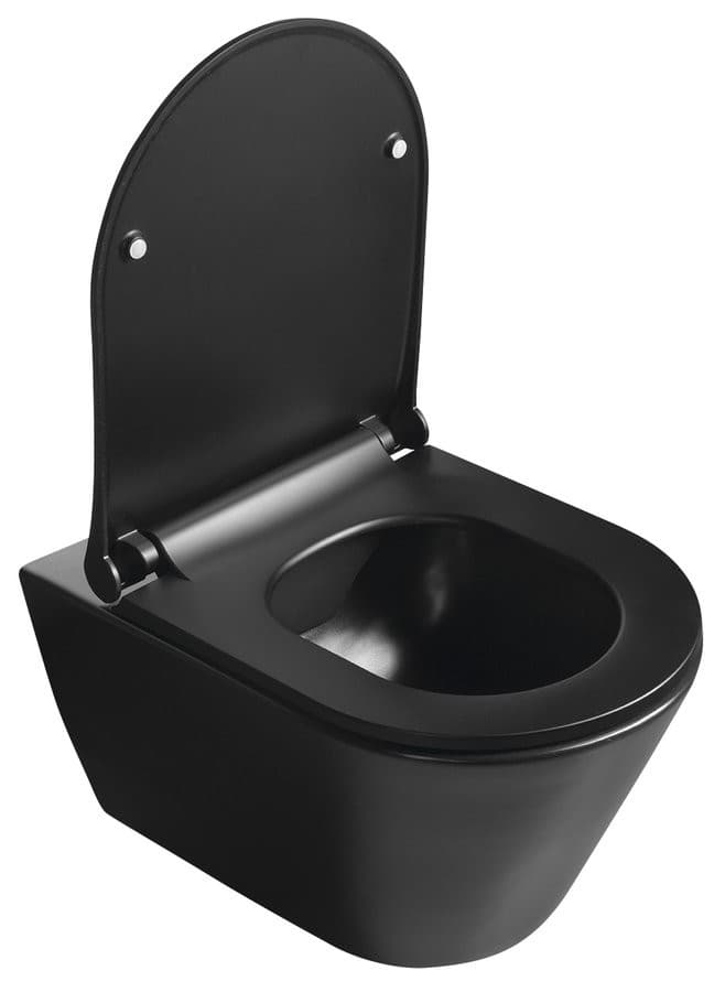 AVVA deska WC slim Soft Close matowy czarny