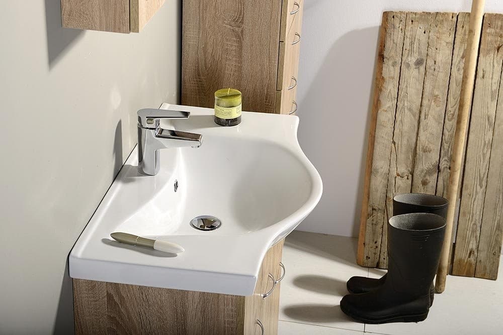 KERAMIA FRESH szafka umywalkowa 74,5x74x34,7cm dąb platin