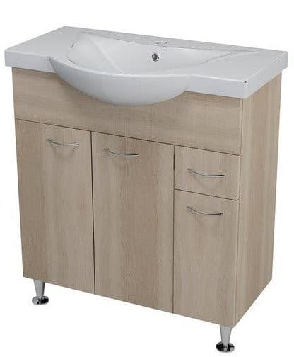 KERAMIA FRESH szafka umywalkowa 74,5x74x34,7cm dąb platin