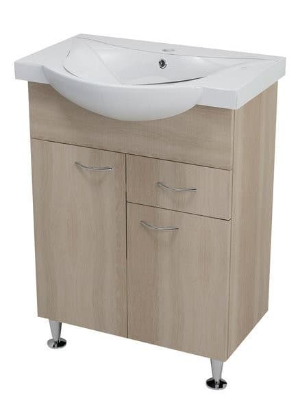 KERAMIA FRESH szafka umywalkowa 60x74x33,7cm dąb platyn