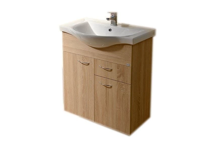 KERAMIA FRESH szafka umywalkowa 60x74x33,7cm dąb platyn
