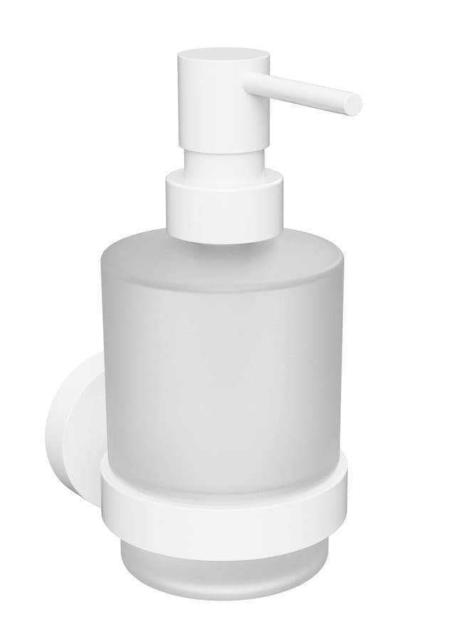X-ROUND WHITE dozownik mydła, 200ml szkło mleczne