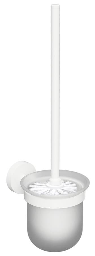 X-ROUND WHITE wisząca szczotka do WC, mleczne szkło