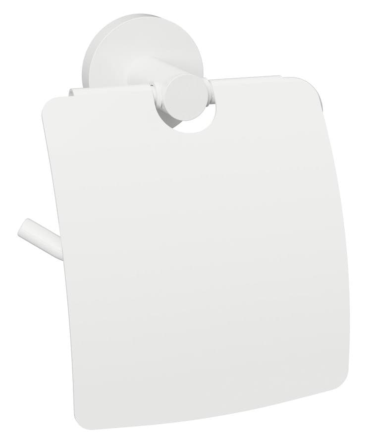 X-ROUND WHITE wieszak na papier toaletowy z pokrywą