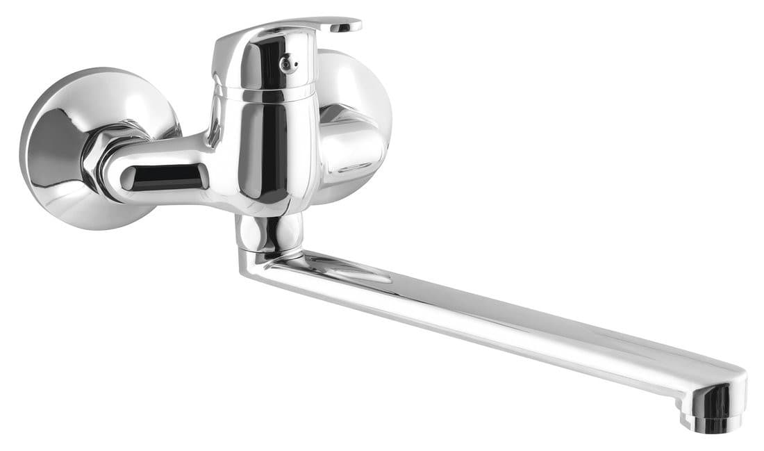 AQUALINE 35 bateria ścienna 100mm, płaski uchwyt, chrom